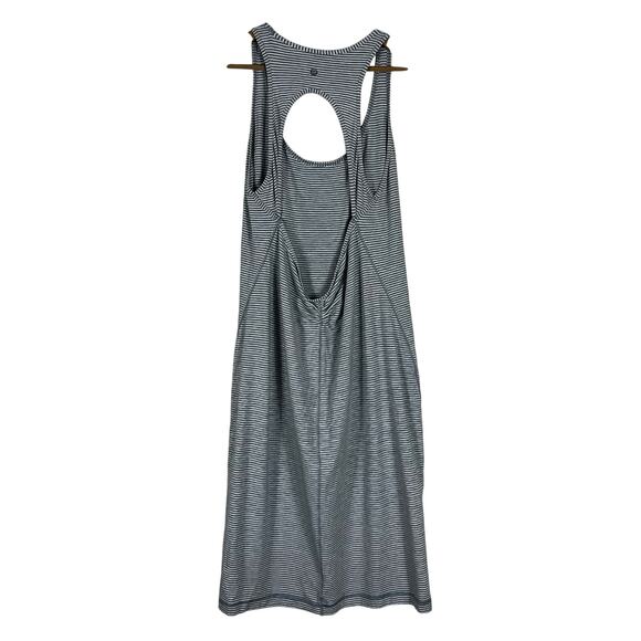 Lululemon Go For It Dress Womens 10 Gray Hyper Stripe Racerback Bodycon Athleisu - Picture 5 of 7